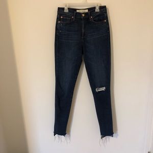 Gap jeans, hi-lo hem, size 27 tall, high waisted